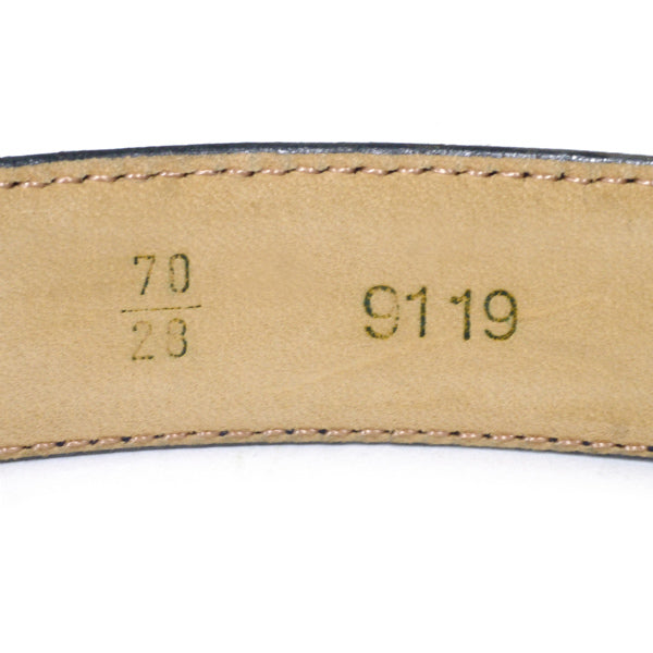 Old Dior　ロゴバックルレザーベルト（濃紺）