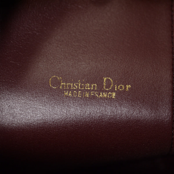 OLD Dior　トロッター柄ドラム型スエードミニボストン（ボルドー）