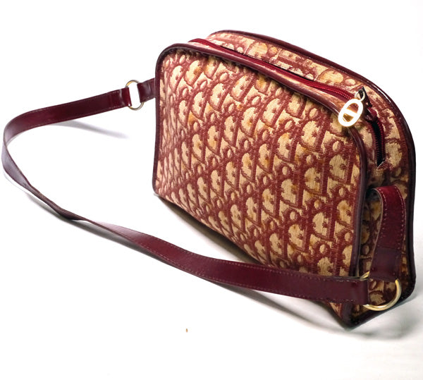 OLD Dior＜訳あり＞トロッター丸型ショルダー（赤系）