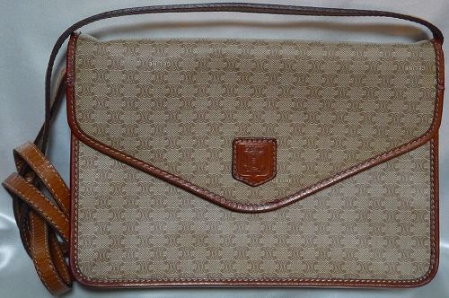 Old Celine（マカダム柄）ベージュ斜めがけ