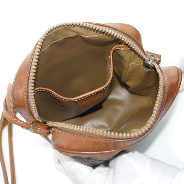 OLD CELINE　マカダム柄ミニポシェット（茶）