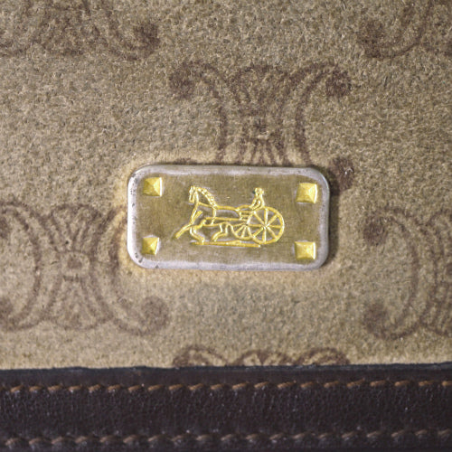 OLD CELINE マカダム柄スエード財布（ベージュ）