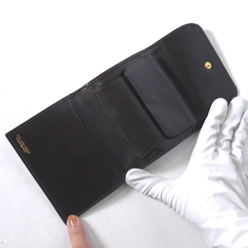 OLD CELINE マカダム柄スエード財布（ベージュ）