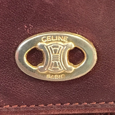 OLD CELINE ジャガードがま口財布（ボルドー）