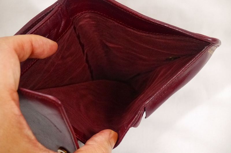 OLD CELINE ジャガードがま口財布（ボルドー）