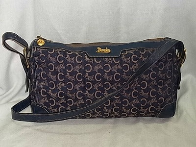 Old Celine（馬車柄）ショルダー（青）