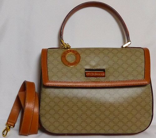 Old Celine２Wayボストン（マカダム・キャメル）