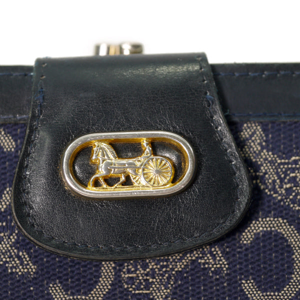 OLD CELINE 馬車柄ジャガード長財布（紺）