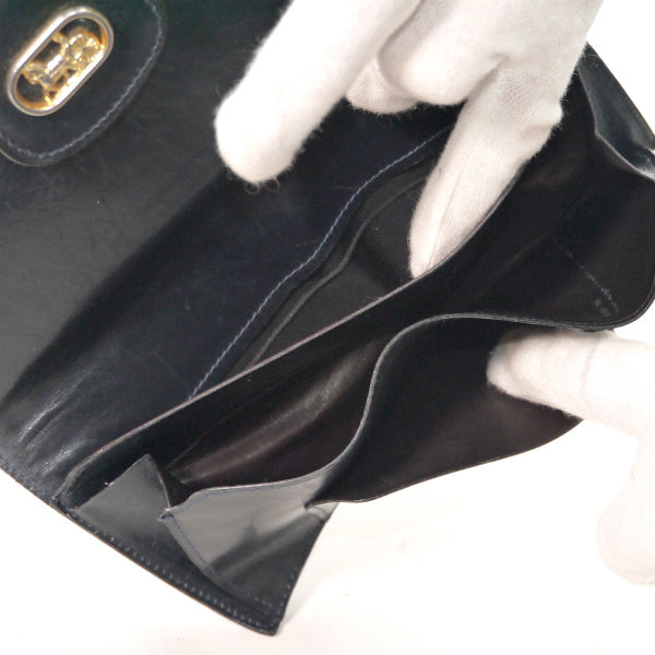 OLD CELINE 馬車柄ジャガード長財布（紺）