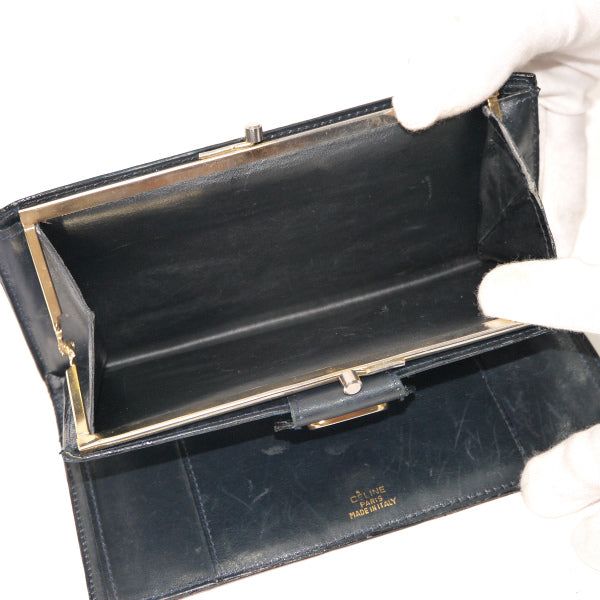 OLD CELINE 馬車柄ジャガード長財布（紺）