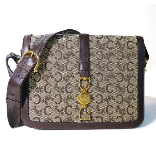 Old Celine　トランザットライン馬車ショルダー（茶）