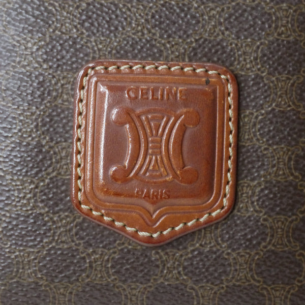 OLD CELINE　マカダム柄ミニボストンバッグ（茶）
