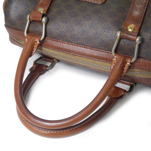 OLD CELINE　マカダム柄ミニボストンバッグ（茶）