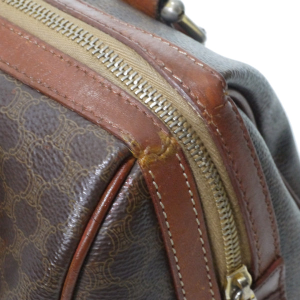 OLD CELINE　マカダム柄ミニボストンバッグ（茶）