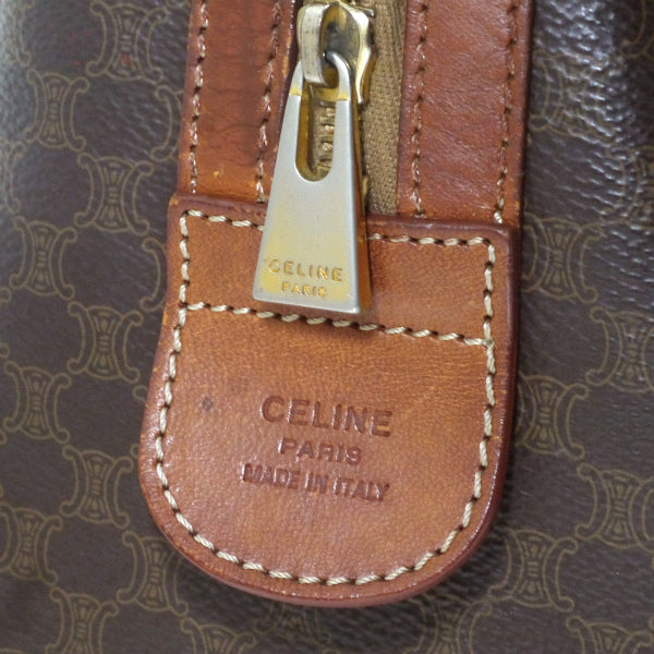 OLD CELINE　マカダム柄ミニボストンバッグ（茶）