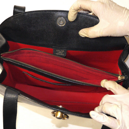 Old Celine 半円トートバッグ（黒）