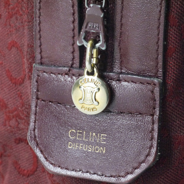 OLD CELINE　馬車柄ジャガードボストン（ボルドー）