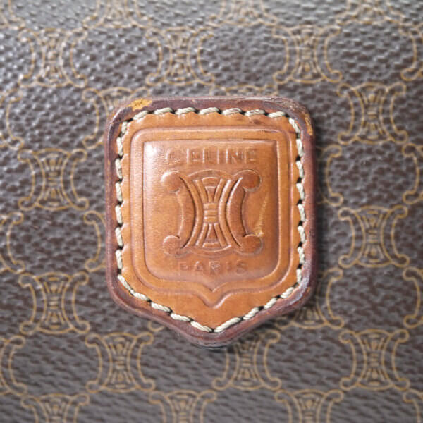 OLD CELINE　マカダム柄 ドラム型ミニボストン（茶）