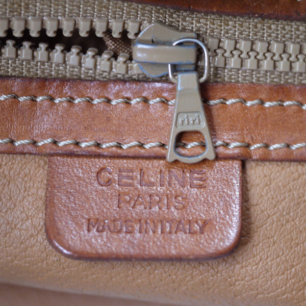 OLD CELINE　マカダム柄 ドラム型ミニボストン（茶）