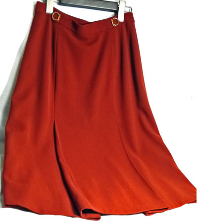 Old Celine　海老茶ボックススカート