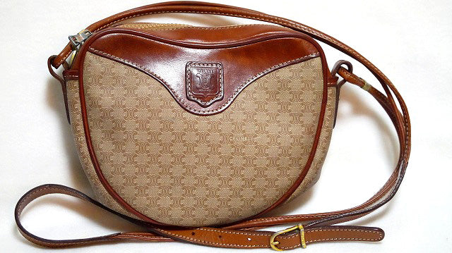 Old　Celine　マカダム柄ポシェット（茶）