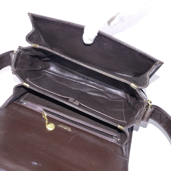 OLD CELINE 馬車金具ジャガード ワンショルダー（茶）