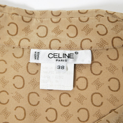 OLD CELINE　マカダム柄シルクブラウス