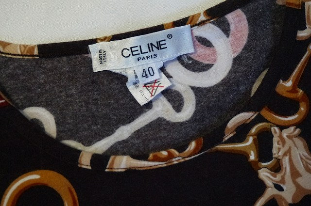 OLD CELINE　ビット×ホース柄カットソー（茶）