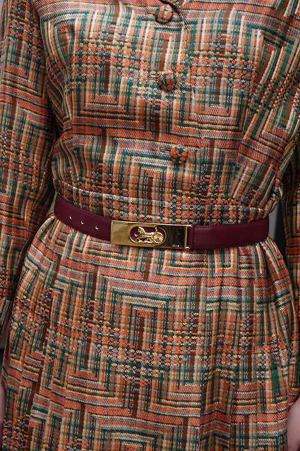 Old Celine　ヴィンテージ本革ベルト（ボルドー）