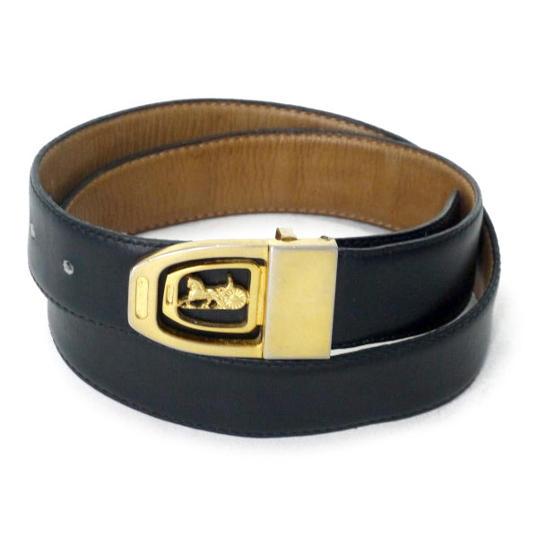OLD CELINE　馬車バックル リバーシブルベルト（黒/茶）