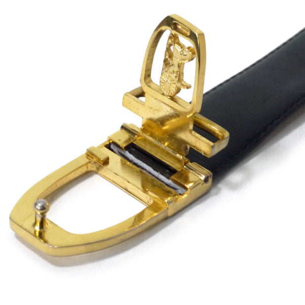 OLD CELINE 馬車バックル リバーシブルベルト（黒/茶） – Vintage Shop