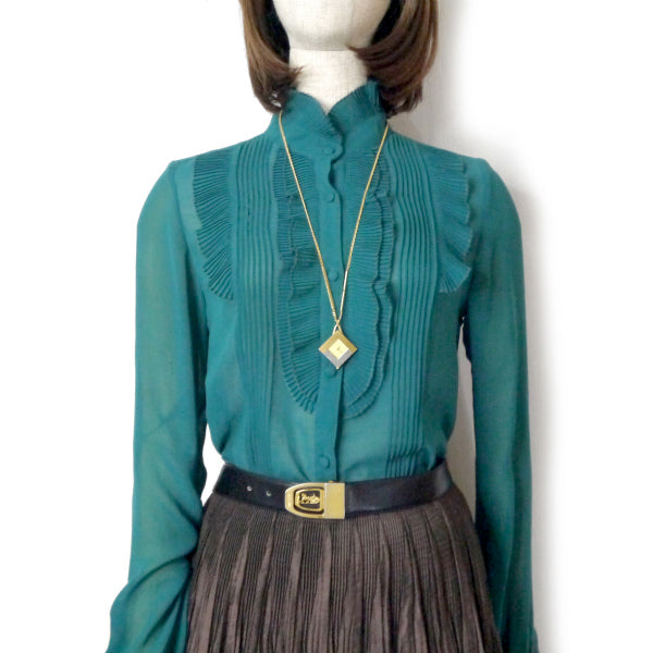 OLD CELINE　馬車バックル リバーシブルベルト（黒/茶）