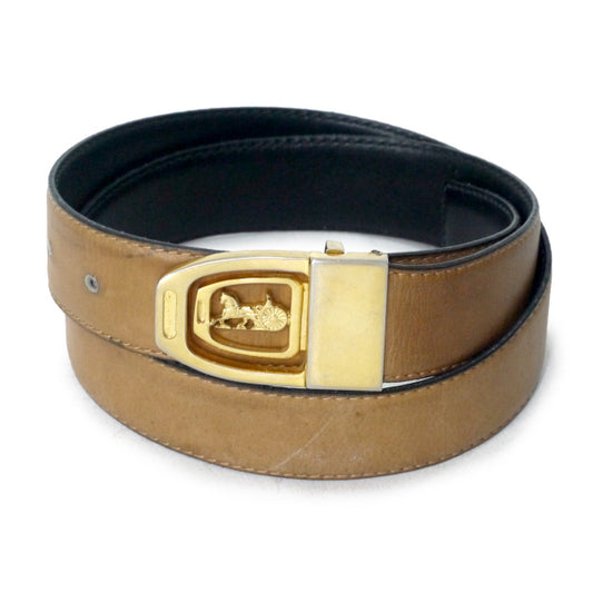 OLD CELINE　馬車バックル リバーシブルベルト（黒/茶）