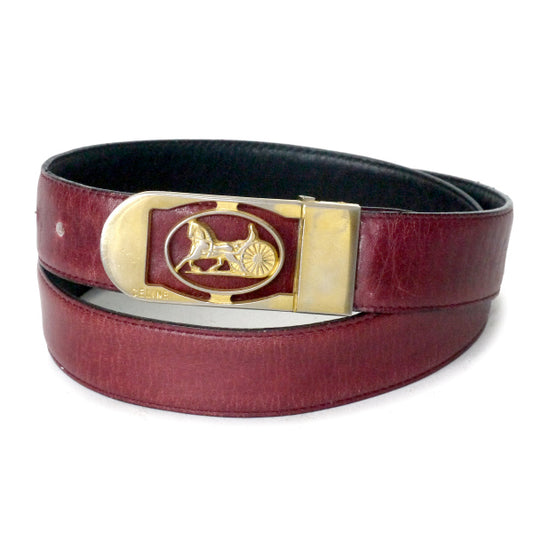 K様専用 OLD CELINE 馬車バックル リバーシブルベルト（黒/赤）