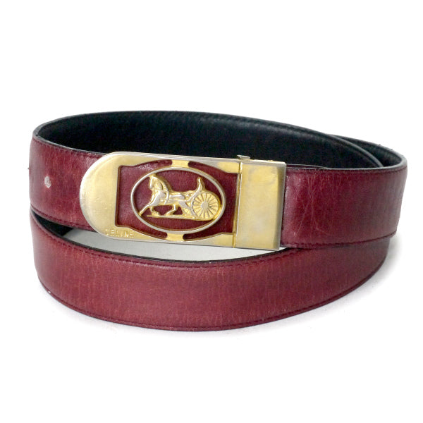 K様専用 OLD CELINE 馬車バックル リバーシブルベルト（黒/赤）
