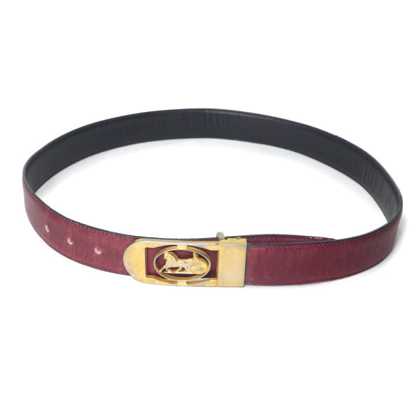 K様専用 OLD CELINE 馬車バックル リバーシブルベルト（黒/赤）