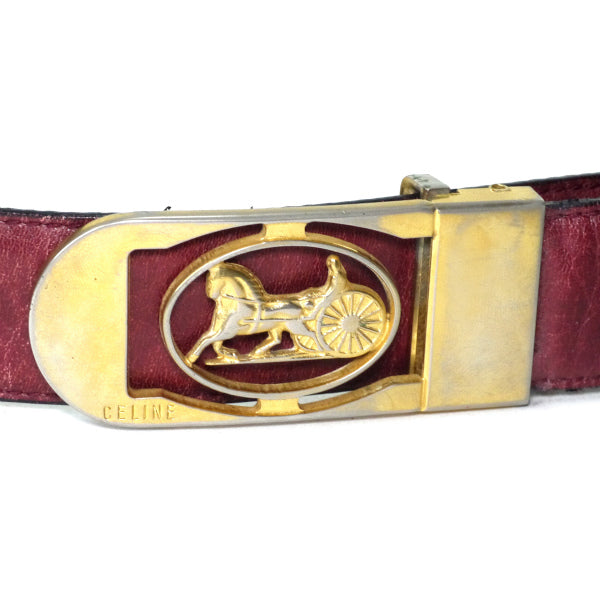 K様専用 OLD CELINE 馬車バックル リバーシブルベルト（黒/赤）