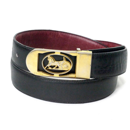 K様専用 OLD CELINE 馬車バックル リバーシブルベルト（黒/赤）