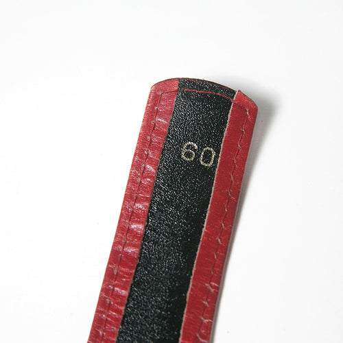 Old Celine　ヴィンテージ 馬車本革ベルト（赤）