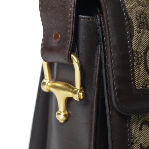 <訳あり >Old Celine　馬車柄ワンショルダー（茶）