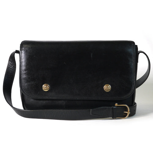 Old Celine 斜めがけショルダー（黒総皮）