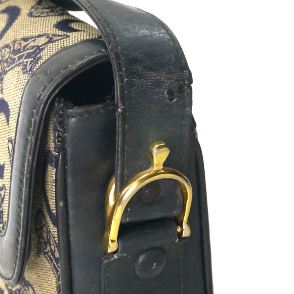 オールドセリーヌ 馬車柄ショルダーバッグ（ネイビー）