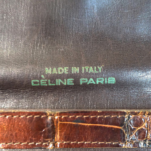OLD CELINE　高級クロコダイルショルダー（茶）