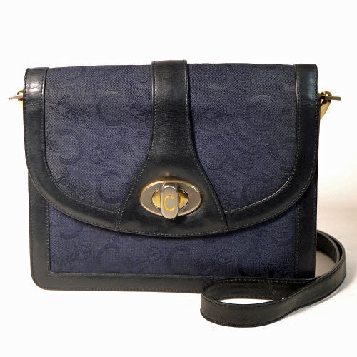 Old Celine ２Wayショルダー（紺・馬車）