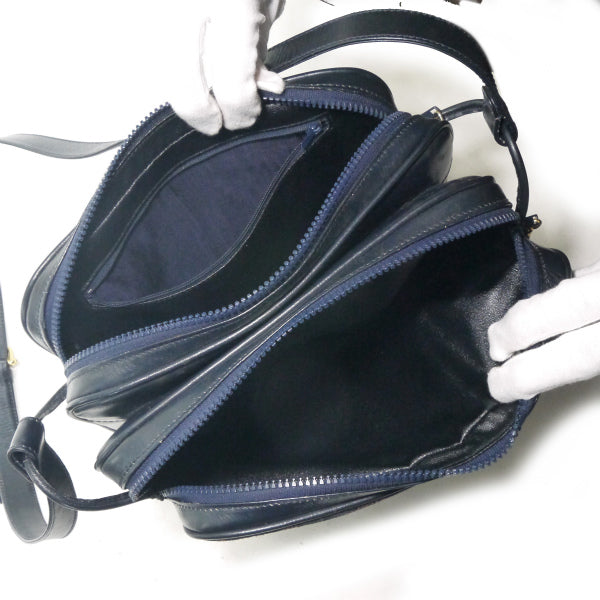 Old Celine マカダム柄スエードショルダー（紺・茶）