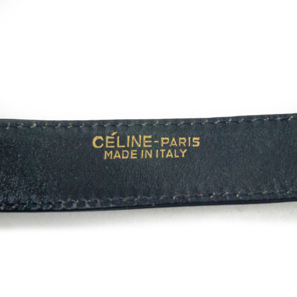 Old Celine マカダム柄スエードショルダー（紺・茶）