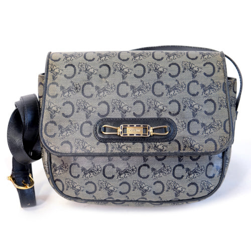 OLD CELINE　馬車柄斜めがけショルダー（紺）
