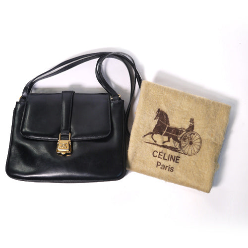 Old Celine　総皮ワンショルダー（黒）