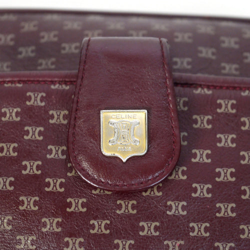 Old Celine　レトロ!マカダム柄斜めがけショルダー(ボルドー）
