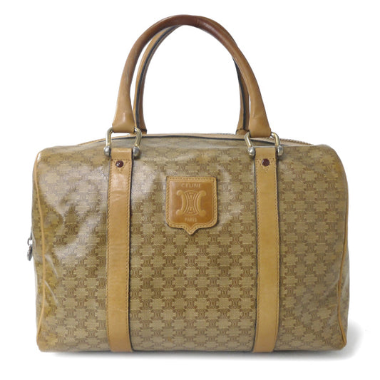OLD CELINE　マカダム柄ボストンバッグ（ベージュ）